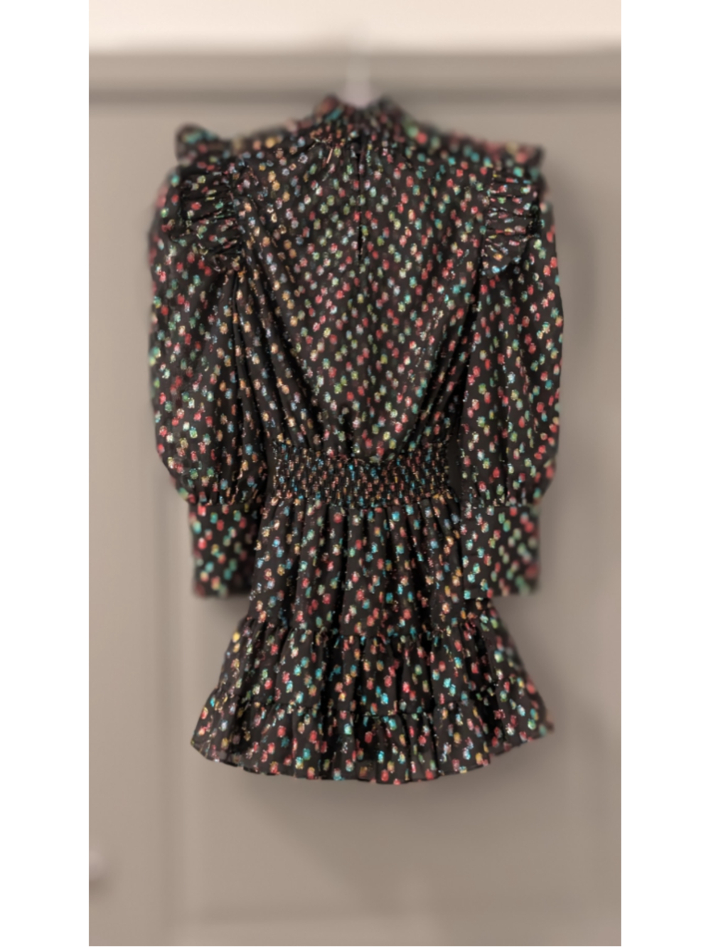 MISA Los Angeles XS Black Multicolor Metallic Ruffle - Picture 9 of 12